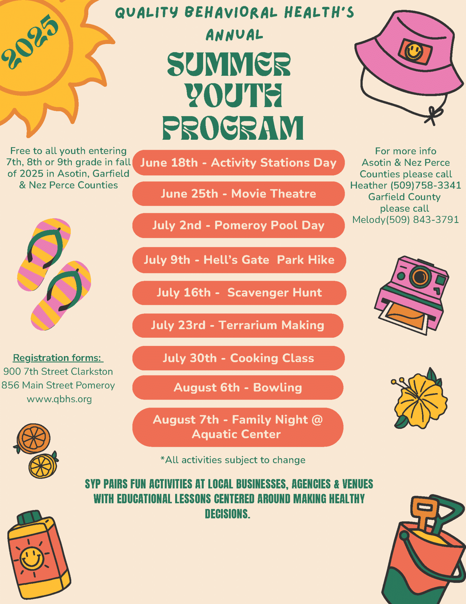 2025 SYP Summer Flyer